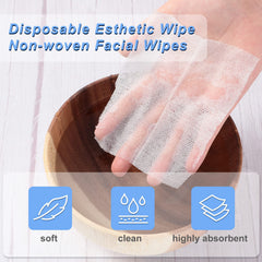 Leelosp esthetic wipes wet/dry versatility demonstrated for quick makeup removal.