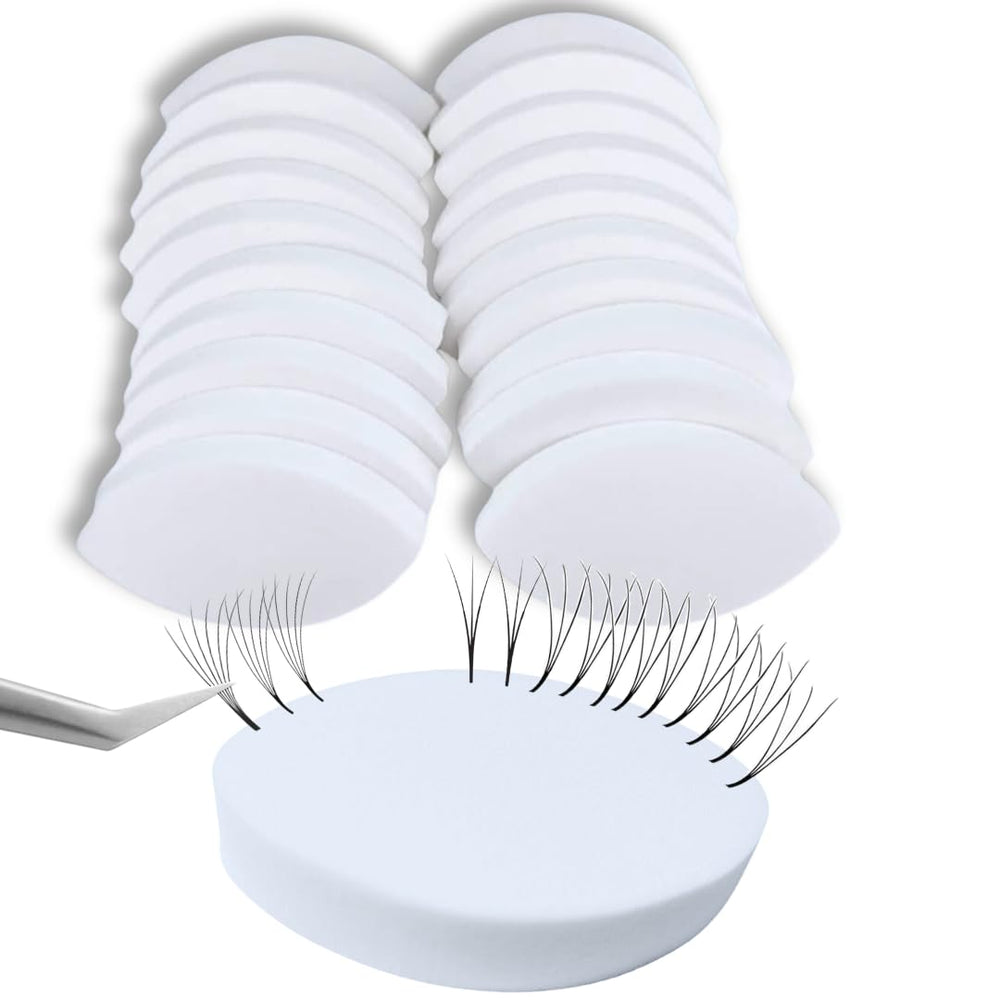 LEES A.M. eye shaped sponge close up for realistic lash training