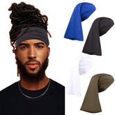 Leeven dreadlock cap tube bands front view for secure long-hair protection during workouts.