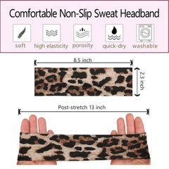Leeven non-slip headbands closeup highlights soft elastic texture ideal for workouts