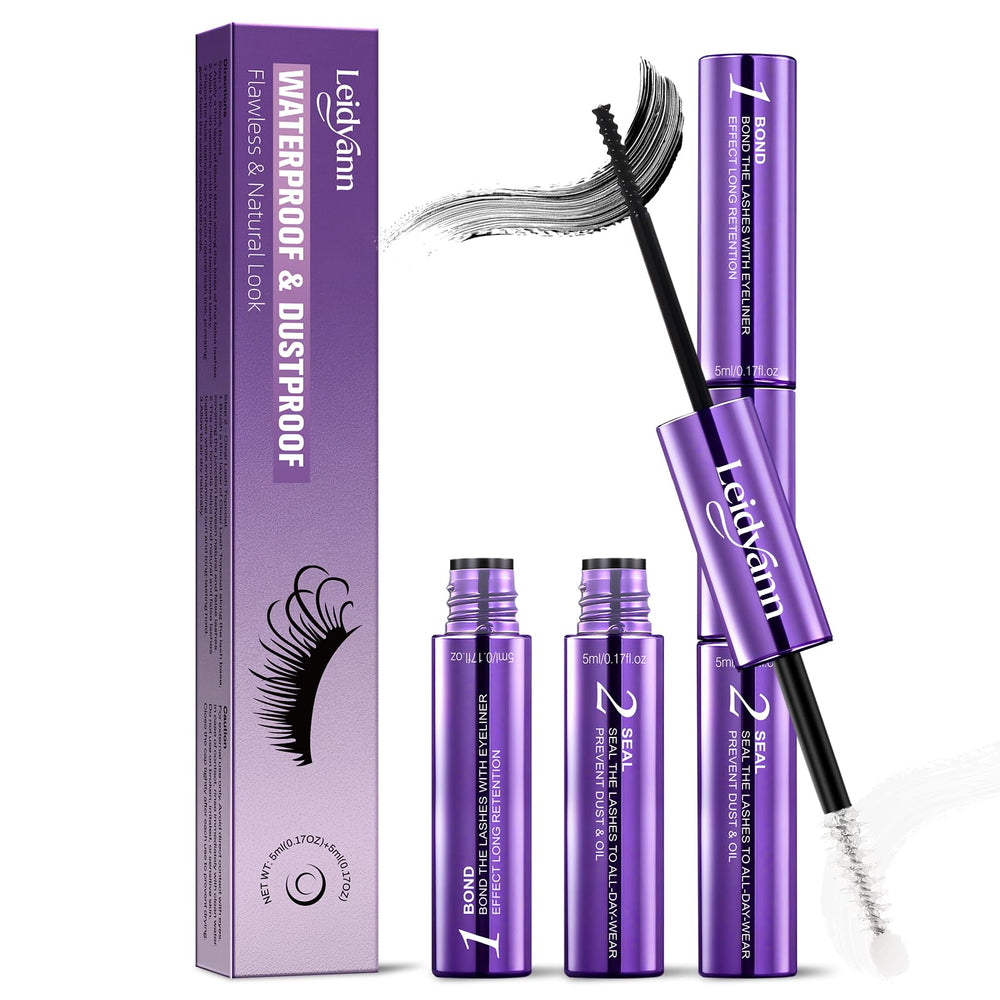 Leidyann Lash Cluster Glue dual-ended applicator for precise bonding during lash cluster setups.