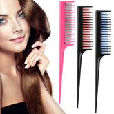 Leinuosen triple teasing comb in black adds instant volume for fine hair styling