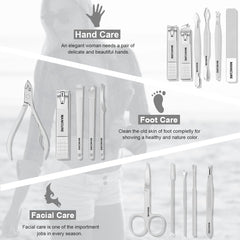 Leipple Manicure Set leather case closeup shows elegant odor-free protection and organized storage