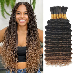 LEISWISS braiding hair 150g six bundles in ombre, ideal for quick voluminous boho braids.