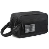 Lemubeane tactical toiletry bag front view highlights rugged durability for outdoor travel