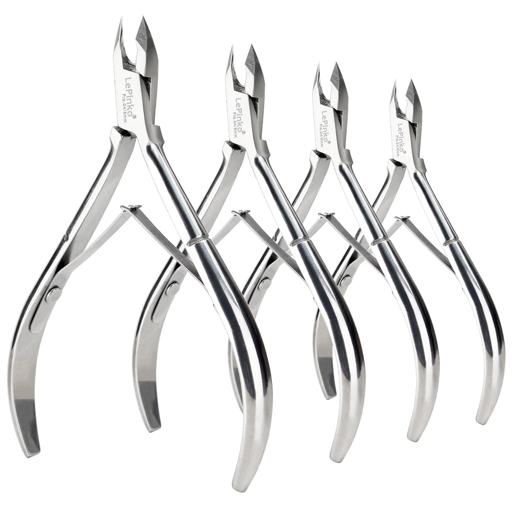 LePinko cuticle trimmer 4-pack front view for precise at-home manicure sessions.