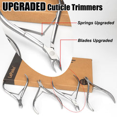 LePinko cuticle trimmer with double spring for smooth operation.