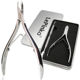 LePinko cuticle-trimmer with cuticle pusher close-up for precise trimming