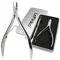 LePinko cuticle-trimmer with cuticle pusher close-up for precise trimming