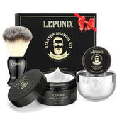 LEPONIX mens shaving kit unboxing shows complete grooming setup for daily shaves
