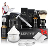 LEPONIX shaving kit safety razor close-up for precise, comfortable shaves