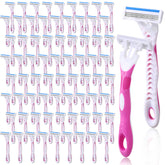 Leriton 72-count women's disposable razors bulk pack for travel and home use.