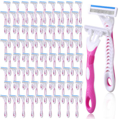 Leriton 72-count women's disposable razors bulk pack for travel and home use.