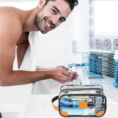 Lermende hanging dopp kit open demonstrates easy access and organization