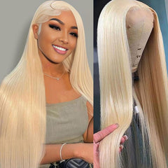 LETMIEO 28in 613 lace-front wig front view with natural hairline for everyday styling.