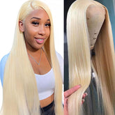 LETMIEO 613 lace front wig closeup reveals transparent 13x6 scalp illusion for natural styling