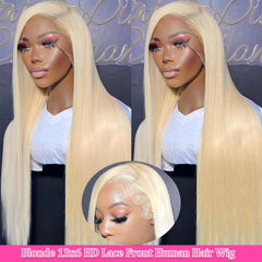 LETMIEO 613 lace front wig front view demonstrates seamless hairline and fullness