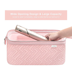 Leudes travel bag open interior for quick access to wands and dryers