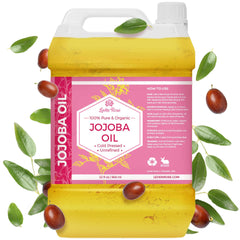 Leven Rose Jojoba Oil bulk 32oz bottle for versatile skin, hair, and nail care.