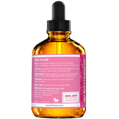 Leven Rose Sea Buckthorn oil dropper enables precise, tiny drops for skin or hair