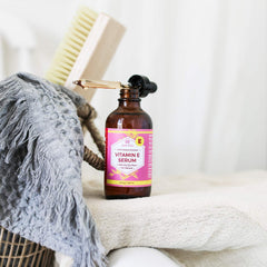 Leven Rose Vitamin E Oil Serum on hand shows quick moisturizing touch.