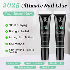 LEYKOSH Nail Glue precision-tip image highlights controlled application and minimal mess