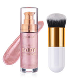 Lezero Body Shimmer Oil Sparkle Pink bottle delivers radiant glow and hydration.
