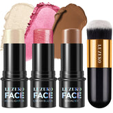 Lezero contour-stick kit highlighter swatch for a luminous, dewy glow on skin