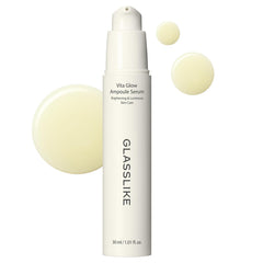 LG Pra.L Glasslike Vita Glow Ampoule Serum bottle on a clean vanity for daily use