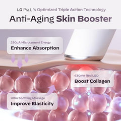 LG Pra.L Superform Mystic White pocket booster ready for travel skincare.