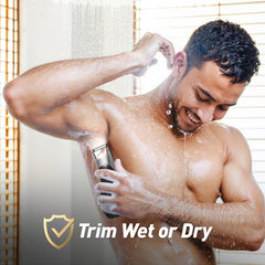 LGTGH ergonomic grip ensures comfortable control during grooming in hard-to-reach areas.