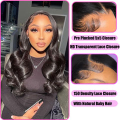 Liangya Hair closure lace detail showing breathable 5x5 HD lace for natural part and invisibility.
