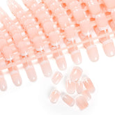 LIARTY 240pcs natural French short nails in box for easy home mani.