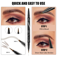 Liayozl microblading-eyebrow-pen 4-prong-fork-tip evenly shades sparse areas