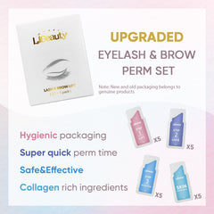 Libeauty Upgraded Milky Glue image highlights strong adhesion for smooth lift results.