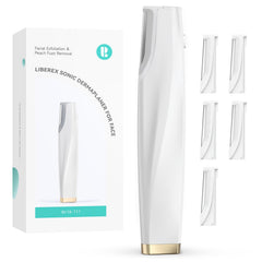 Liberex sonic dermaplaning tool for facial exfoliation.