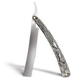 LIBERHAUS professional mens straight razor with ergonomic handle for secure grip during shaving