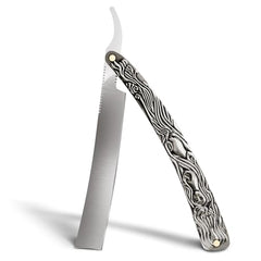 LIBERHAUS professional mens straight razor with ergonomic handle for secure grip during shaving