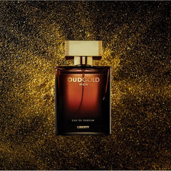 Liberty Oud Arabic Perfume outer box front highlights luxury branding, ideal for gifting.