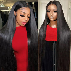 LICHANG 32-inch lace front wig front view for natural hairline and daily styling