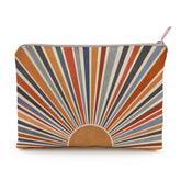 LICOBG Sunshine Makeup Bag in natural linen for eco-friendly cosmetics storage.