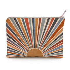 LICOBG Sunshine Makeup Bag in natural linen for eco-friendly cosmetics storage.