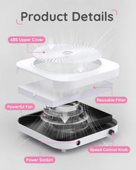 Lictin Nail Dust Collector suction control demonstrates adjustable power