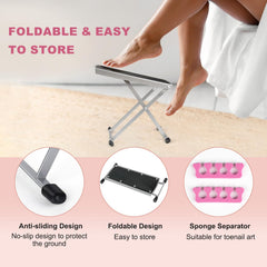 LiDiVi foot rest open footprint measures 11.02 by 4.33 inches for space efficiency