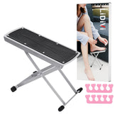 LiDiVi Pedicure Foot Rest showing six-height adjustment for customized comfort during at-home pedicures