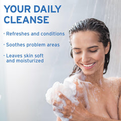 Life-Flo Magnesium Body Wash lather close-up emphasizes gentle cleansing.