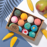 Lifearound2angels bath bombs 12-pack colorful fizz for moisturizing bath ritual
