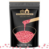 Lifestance hard wax beads jar closeup showing rose scent for at-home waxing