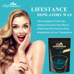 Lifestance Jasmine Wax Beads application scene demonstrates gentle, smooth waxing.
