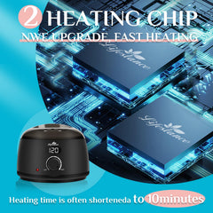 Lifestance L2 digital display on the wax warmer for precise temperature control